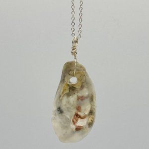 Shell Pendant on 18" Silver Chain Necklace; S18-58
